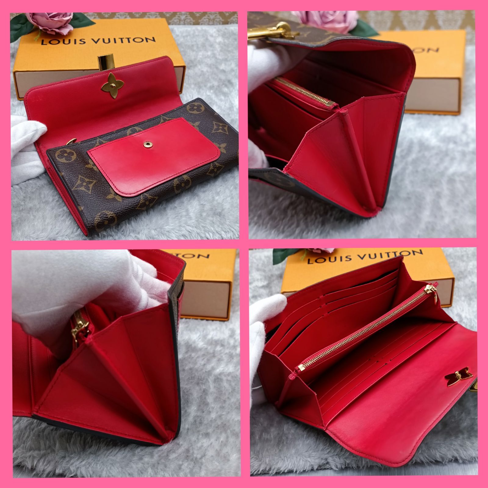 ルイヴィトン ポルトフォイユ・フラワー モノグラム M62566 長財布 LOUISVUITTON 》 ルイヴィトン モノグラム ポルトフォイユ