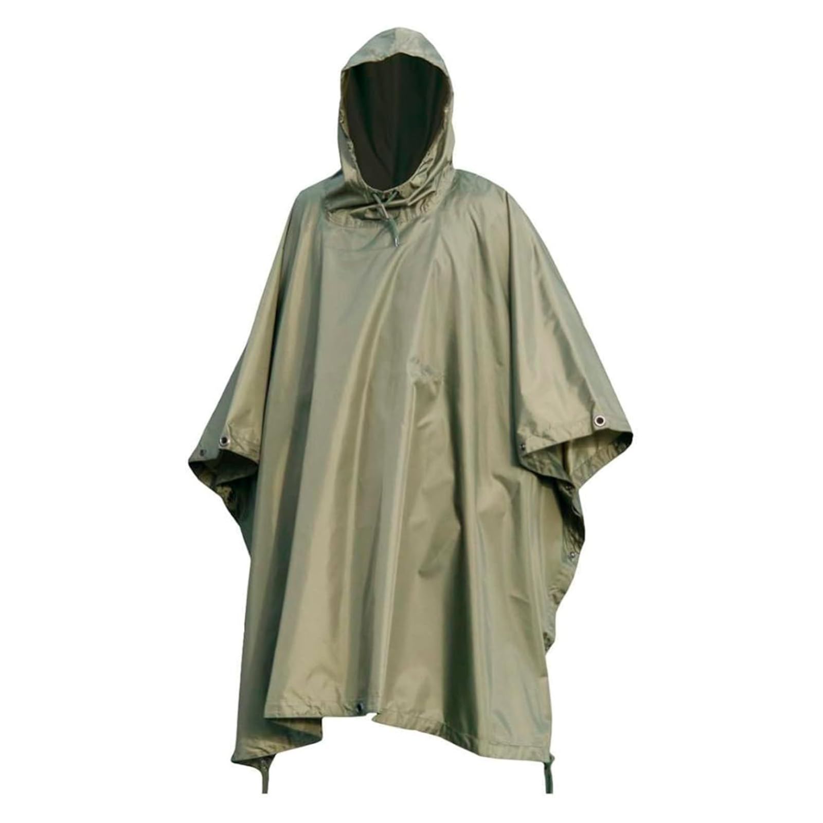 MIL-TEC ポンチョ レインウェア リップストップ生地 米軍スタイル Rain Poncho Olive Drab 210 x 150 cm