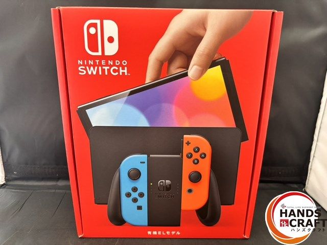 【未使用品】 任天堂 Nintendo ニンテンドー Switch HEG-S-KABAA 有機EL スイッチ ネオンブルー/ネオンレッド 店舗印有 外箱キズ有