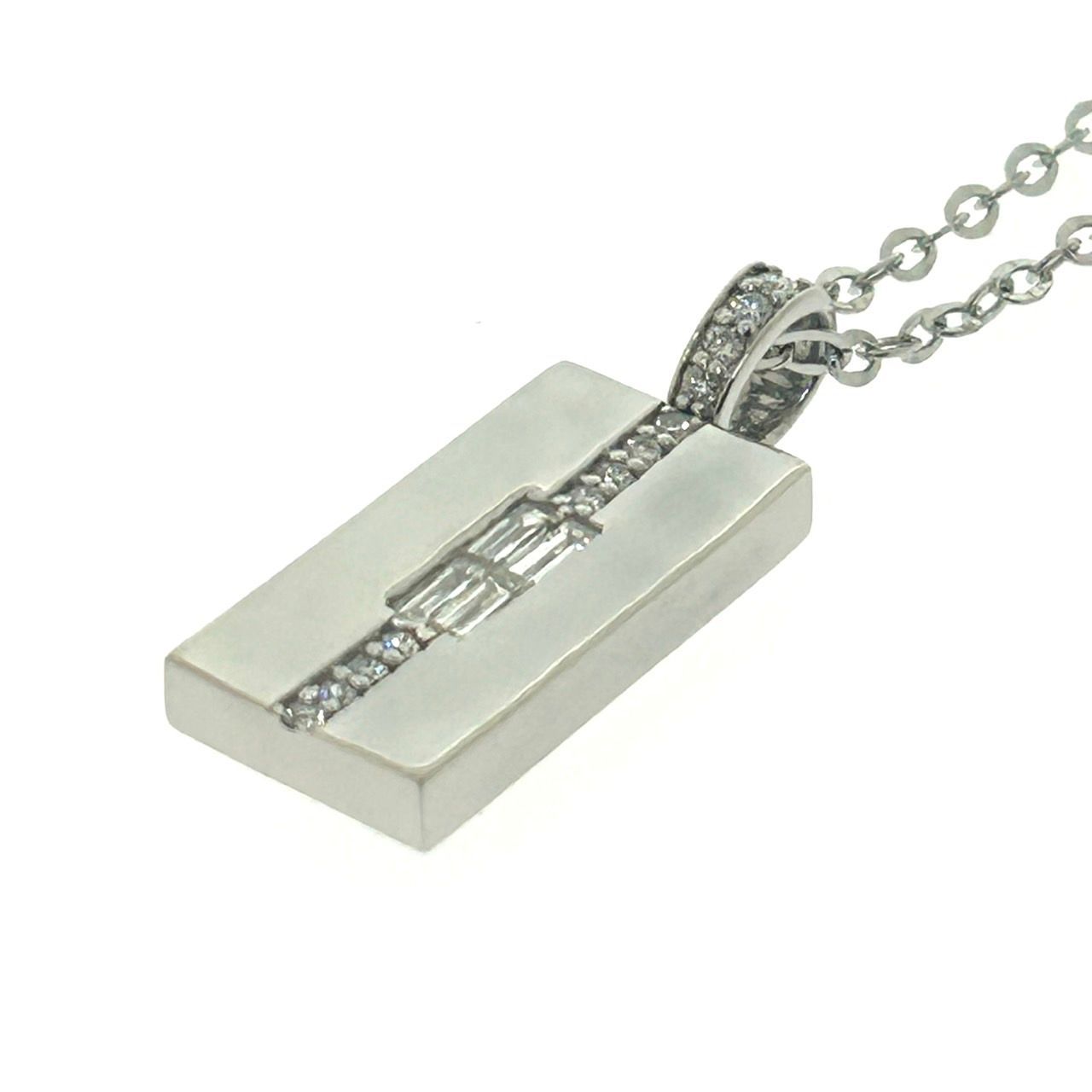 新品仕上済み Pt900 Pt850 天然 ダイヤモンド ネックレス D:0.37ct 