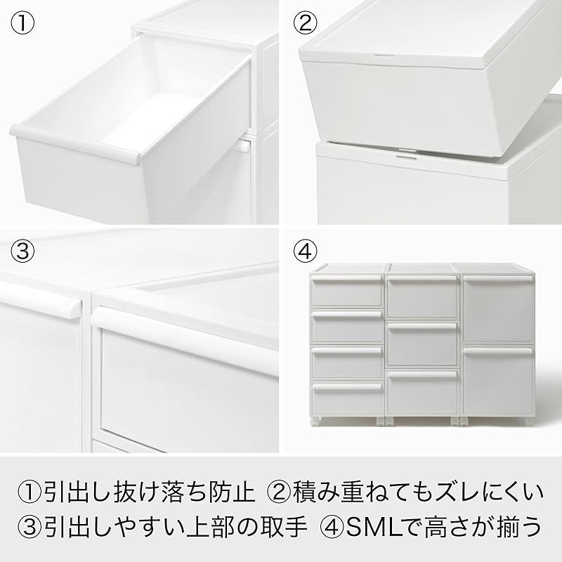 住宅設備 ライクイット (like-it) 収納ボックス クローゼットシステム 引き出し S 約幅32x奥52x高16.1cm ブラック CS-D1 奥行き52cm クローゼット収納にピッタリ 1