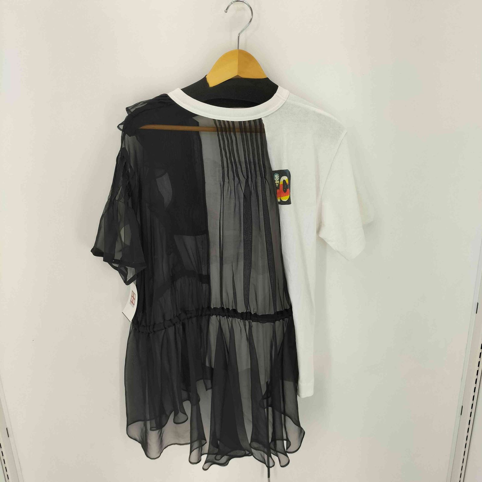 サカイ Sacai 20SS FUNKADELICシフォンドッキングアシンメトリーT