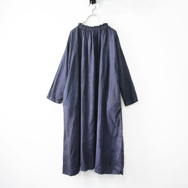 nest Robe ネストローブ リネン シャーリングネックワンピース