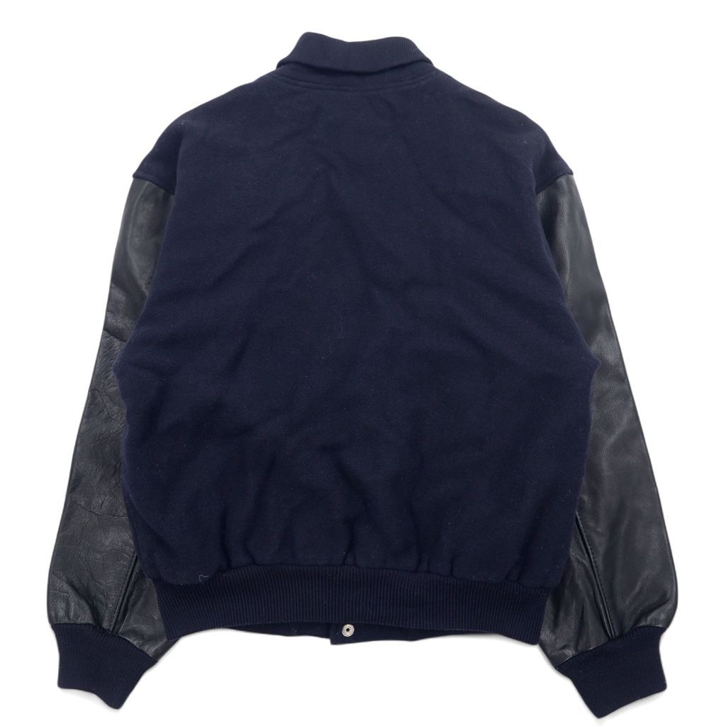 シェリエ スタジャン ネイビー ウールレザー スタジャン ネイビー ウール レザー シェリエ スタジャン ネイビー