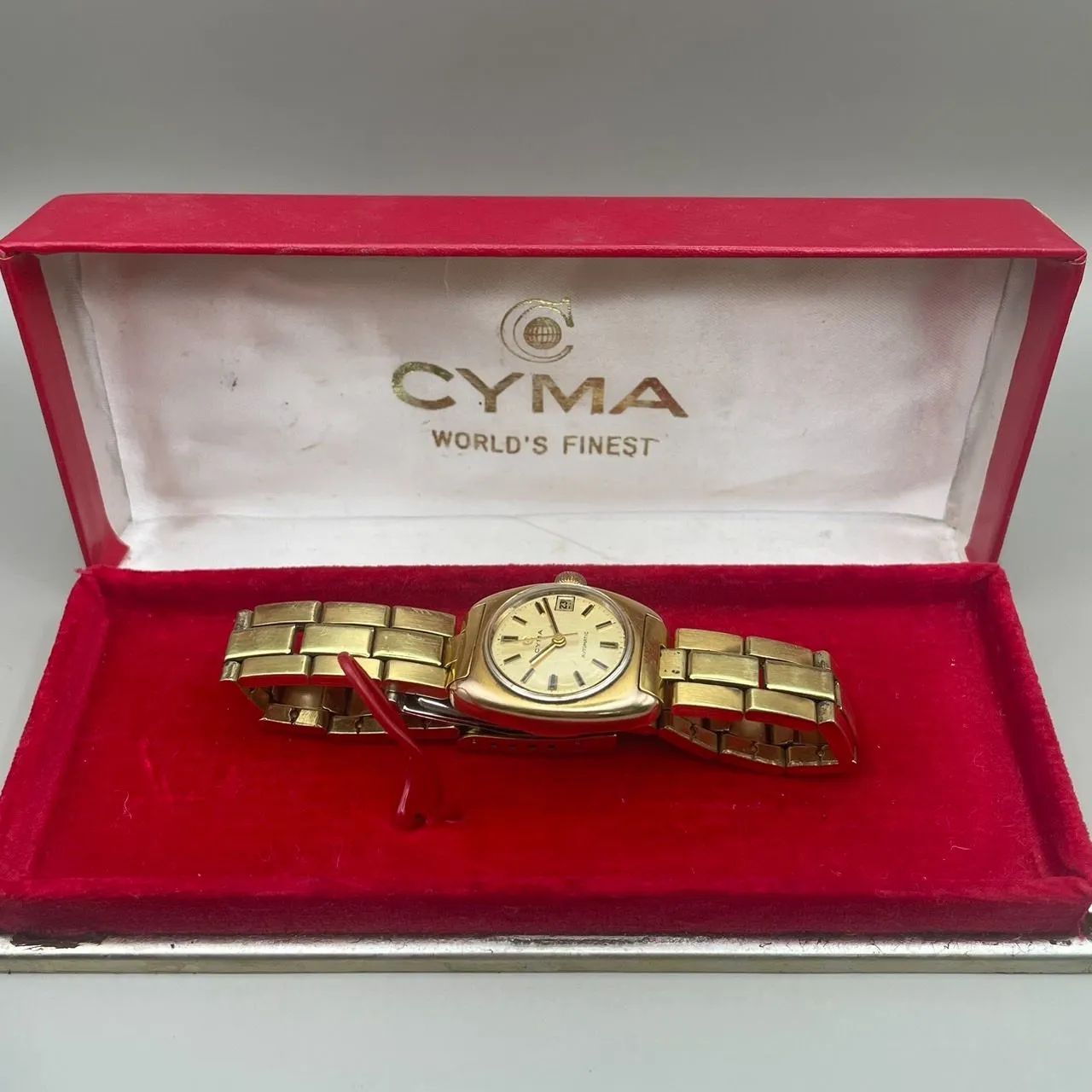 ✨電池不要✨】CYMA NAVY STAR レディース金時計 デイト機能
