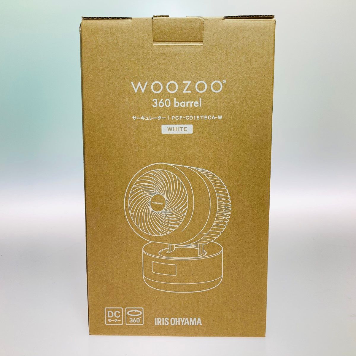 ◎◎IRISOHYAMA アイリスオーヤマ WOOZOO 360 barrel サーキュレーター 32畳 扇風機 PCF-CD15TECA-W