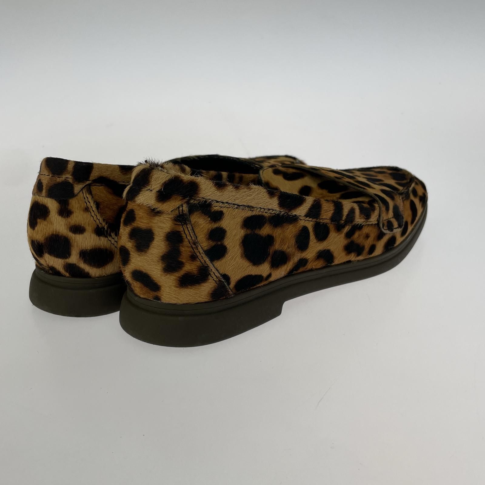 ZARA ザラ レオパード コインローファー size37/ブラウン系
