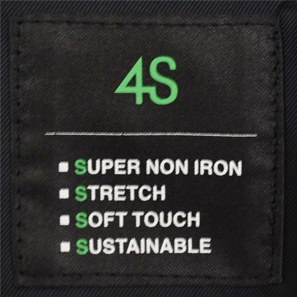 スーツセレクト 2つボタン シングルスーツ S Y4 ダークグレー ノータック 袖口3つ釦 開き見せ BLKP2214 夏物 春夏 5XI004 メンズビジネス 202509 KANDAIZUMI_COM