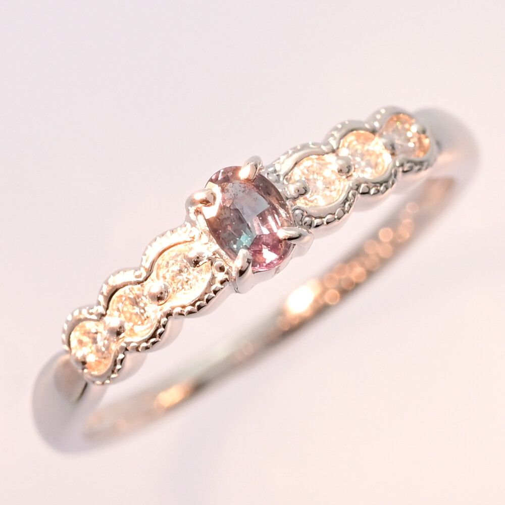 AL0.15ct/FD:0.1ct/アレキサンドライト・ダイヤモンドリング