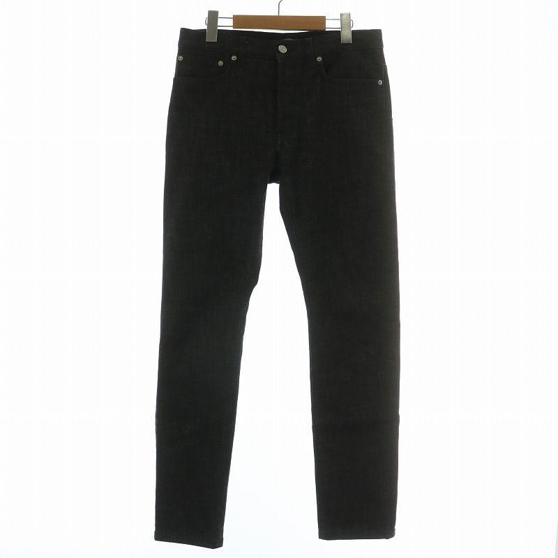 ディオール Dior デニムパンツ ジーンズ テーパード 裏地オブリーク ジップフライ 28 S 黒 ブラック 193DS00C291X |XZ GY19