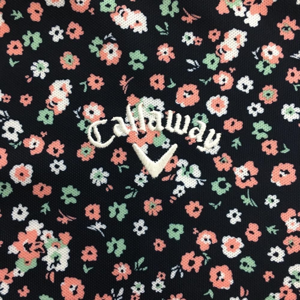 Callaway - 【超美品】キャロウェイ 半袖ポロシャツ ネイビー×ピンク 花柄  メンズ M ゴルフウェア Callaway Callaway キャロウェイ 半袖ポロシャツ ネイビー×ピンク 花総柄