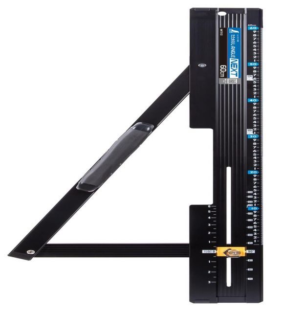 シンワ測定 Shinwa Sokutei 丸ノコガイド定規 たためるエルアングルＮｅｘｔ６０ 角度切断機能付 73122