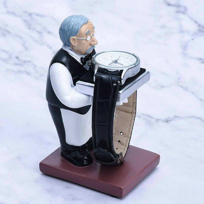 時計スタンド 執事 時計立て お洒落 モダン かわいい インテリア デスク プレゼント 贈り物 ディスプレイホルダー シック お祝い bL3h743