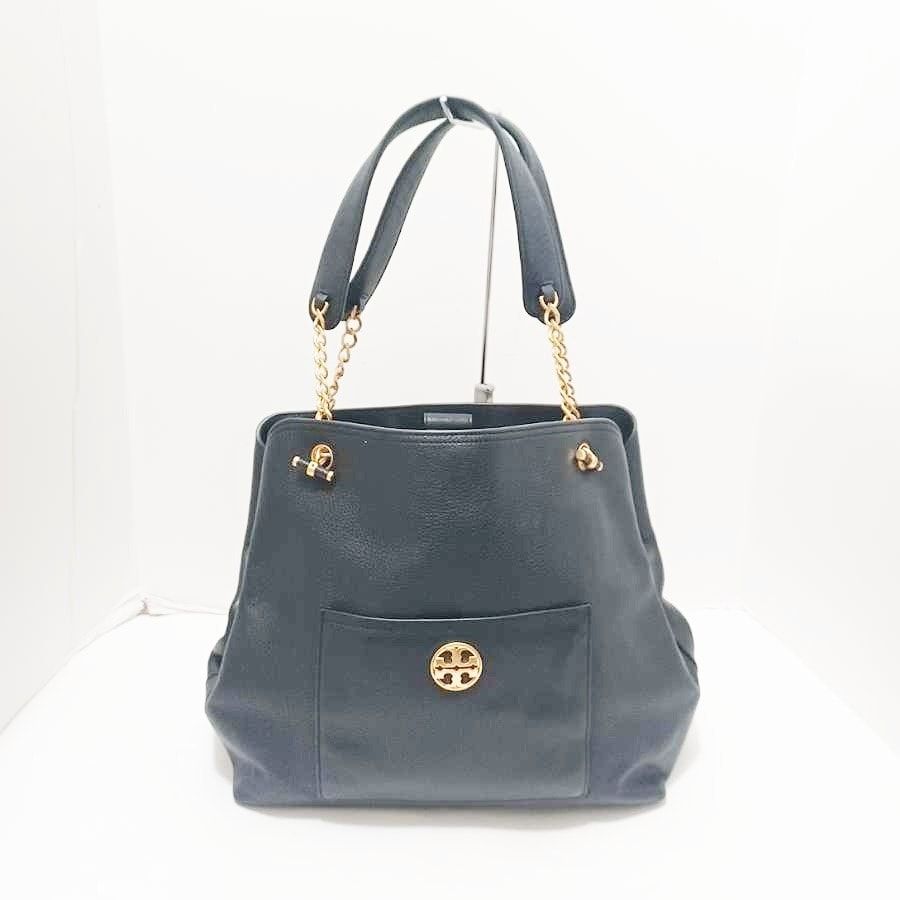 TORY BURCH(トリーバーチ) トートバッグ美品 - 黒 レザー - メルカリ