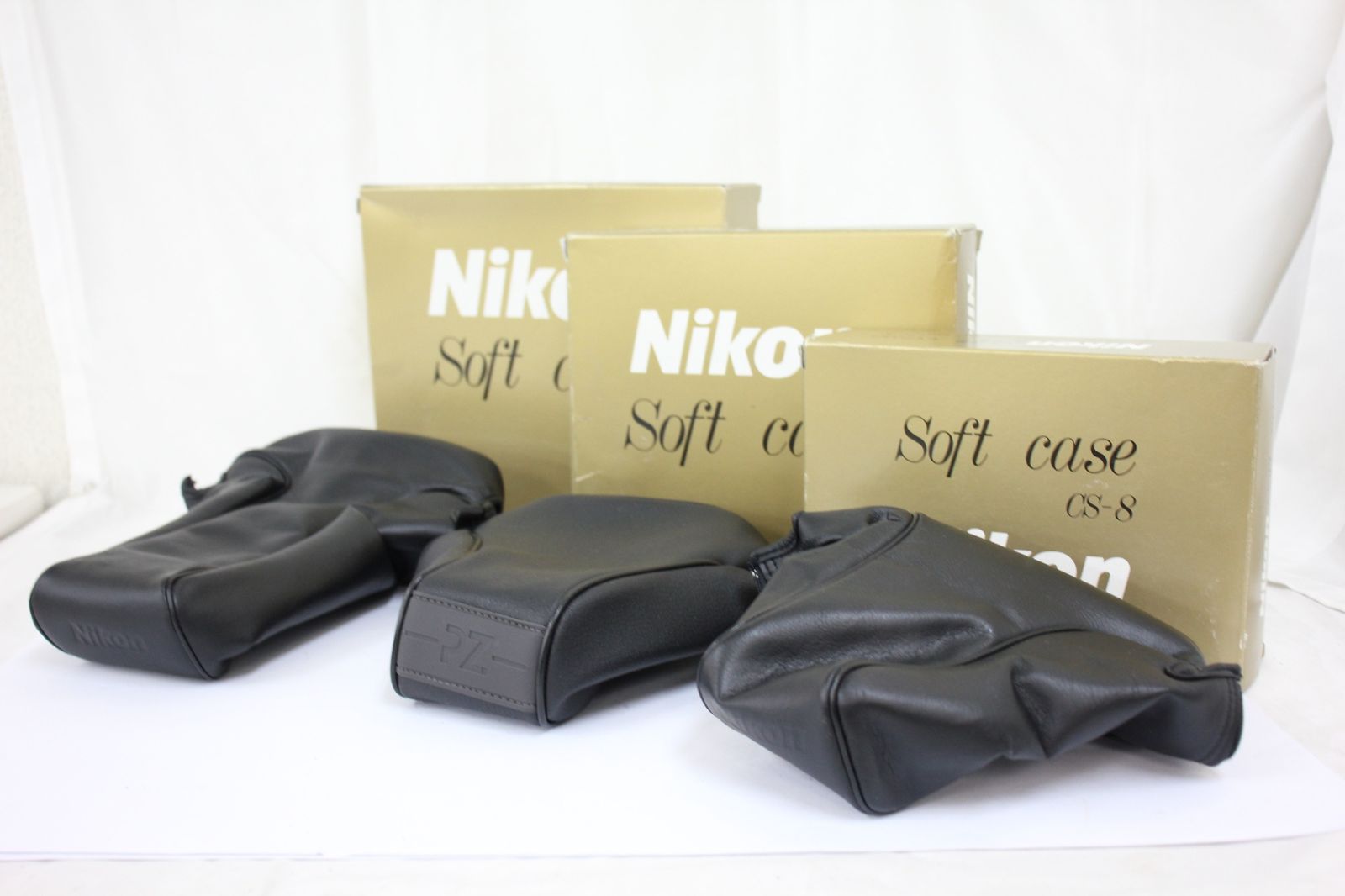 返品保証 3点まとめ ニコン Nikon Soft case CS-8 CS-9CS-10 元 き カメラケース M7634