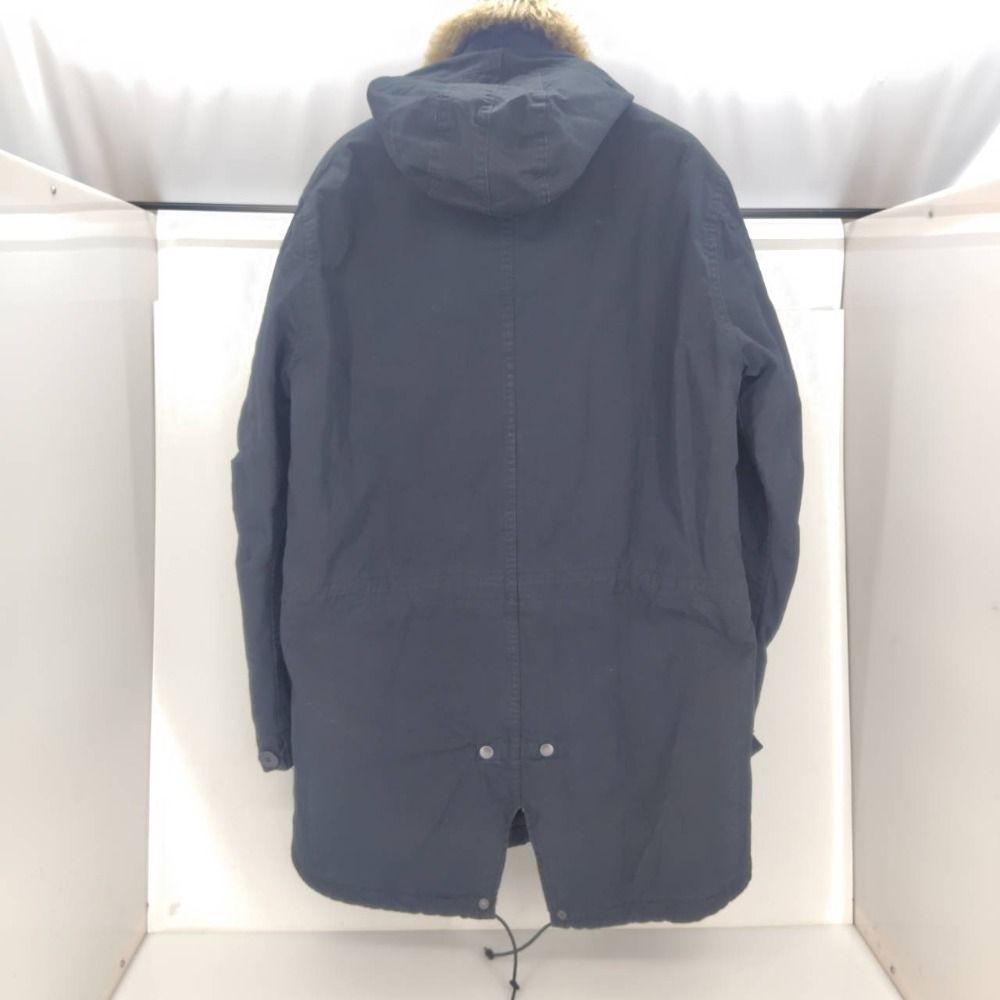 05w15588 ヒステリックグラマー HYSTERIC GLAMOUR ヴィンテージ モッズコート ファー付き ブラック L メンズ モッズコート コットン 0233AC03 品