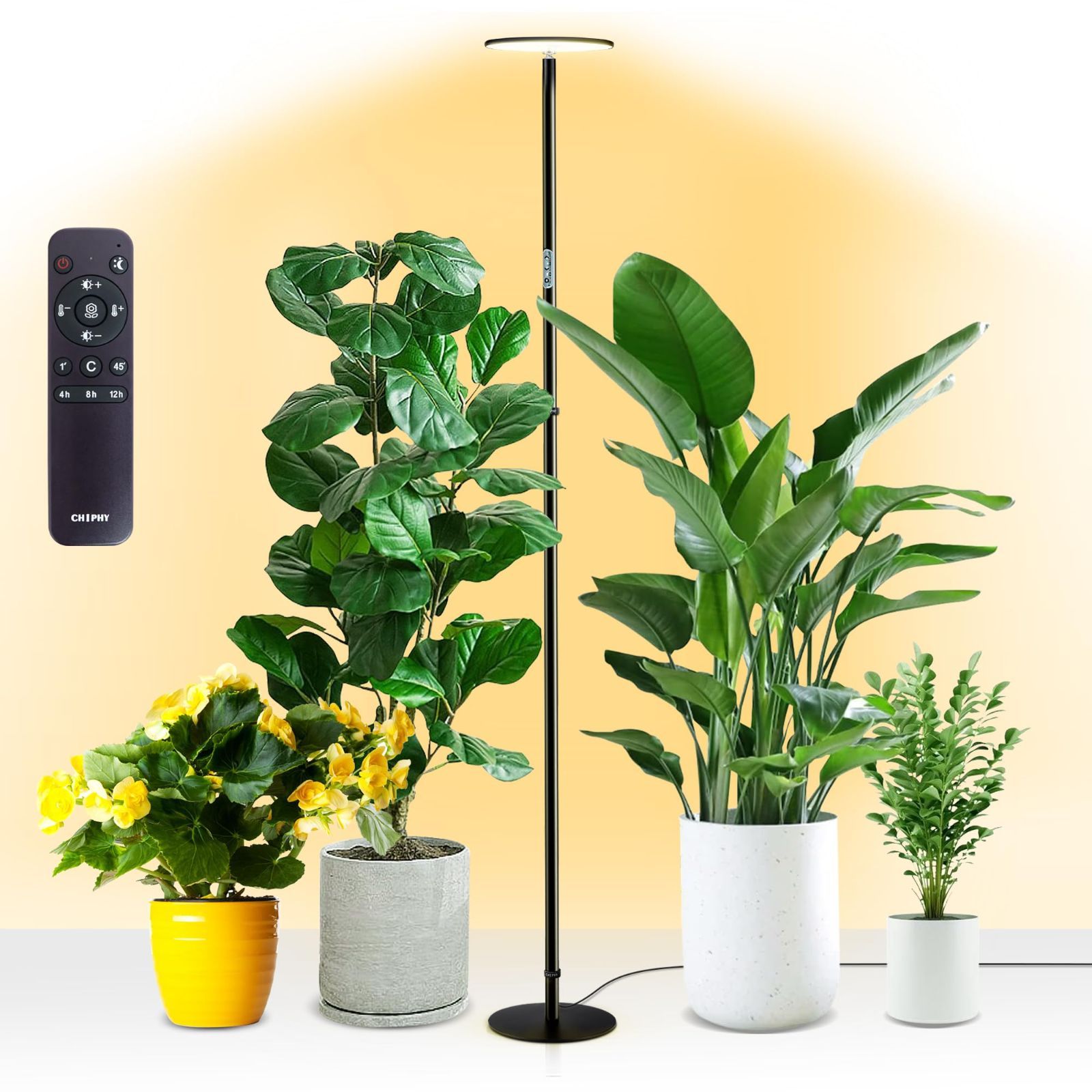 高さ調節 175cm 屋内園芸 室内植物栽培 水生植物栽培 植物育成ライト植物成長ライトled 大|小型植物用… chiphy 175cm 2300K-6500K リモコン付き