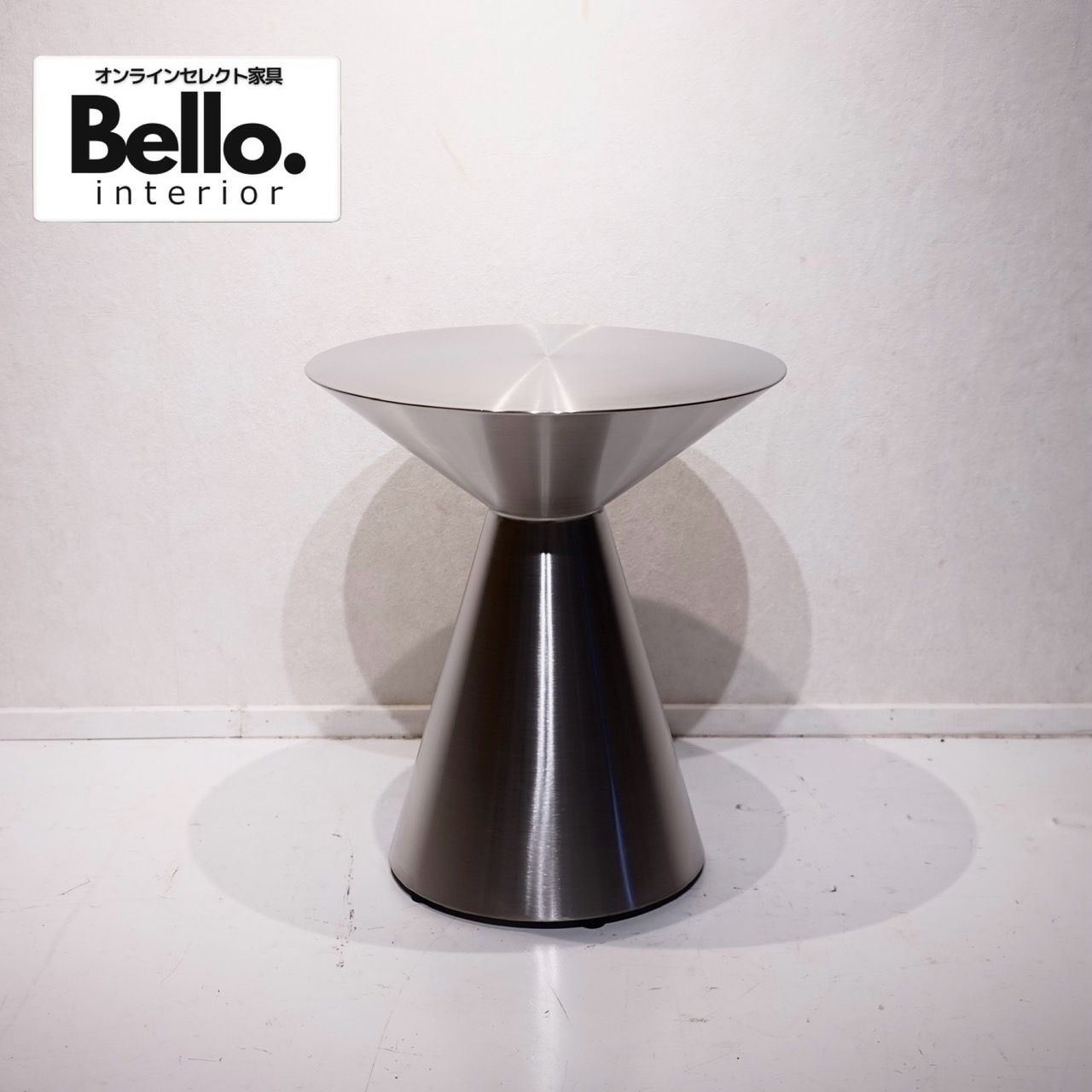 Bello select 輸入品 サイドテーブル コーヒーテーブル ステンレス製 円形 テーブル モダン ラグジュアリー ホテルライク