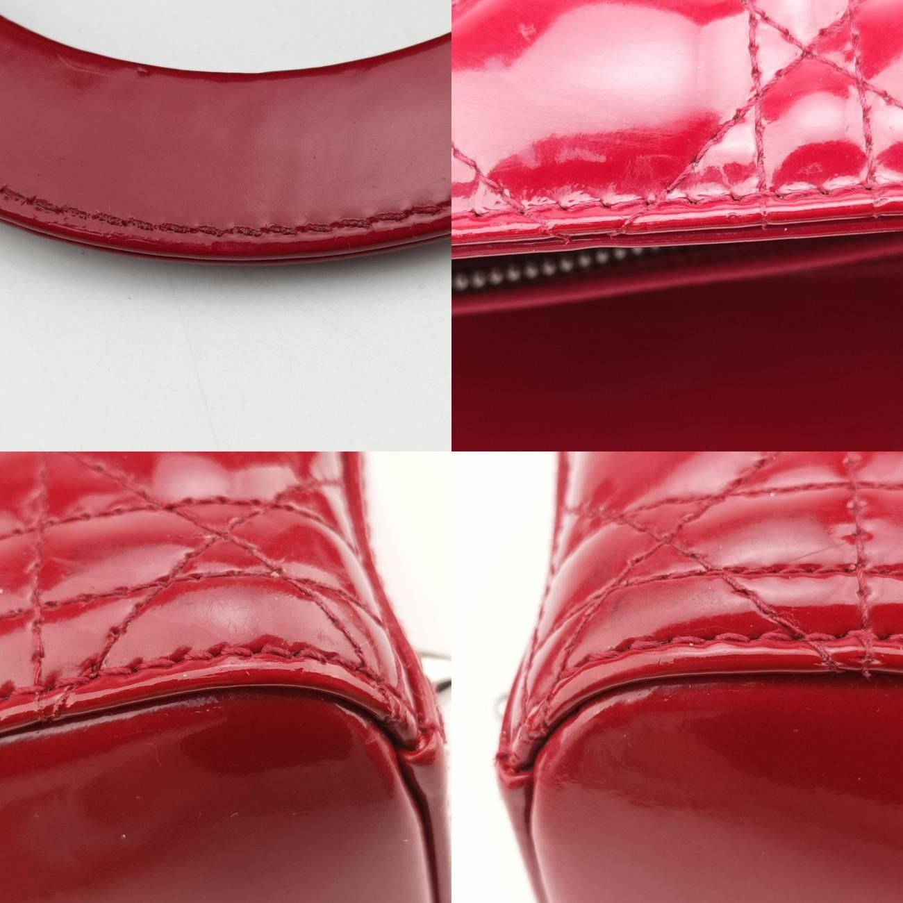 クリスチャンディオールChristian Diorレディディオールレッドパテント01-BO-0173