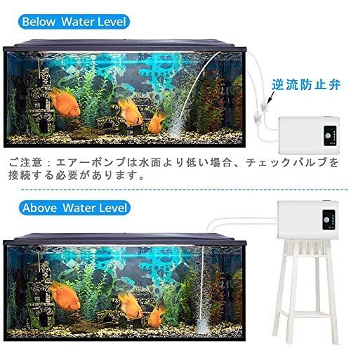 メルカリshops 新品 エアーポンプ 釣り 水槽 ポンプ エアポンプ Usb充電 電池内蔵 消音3