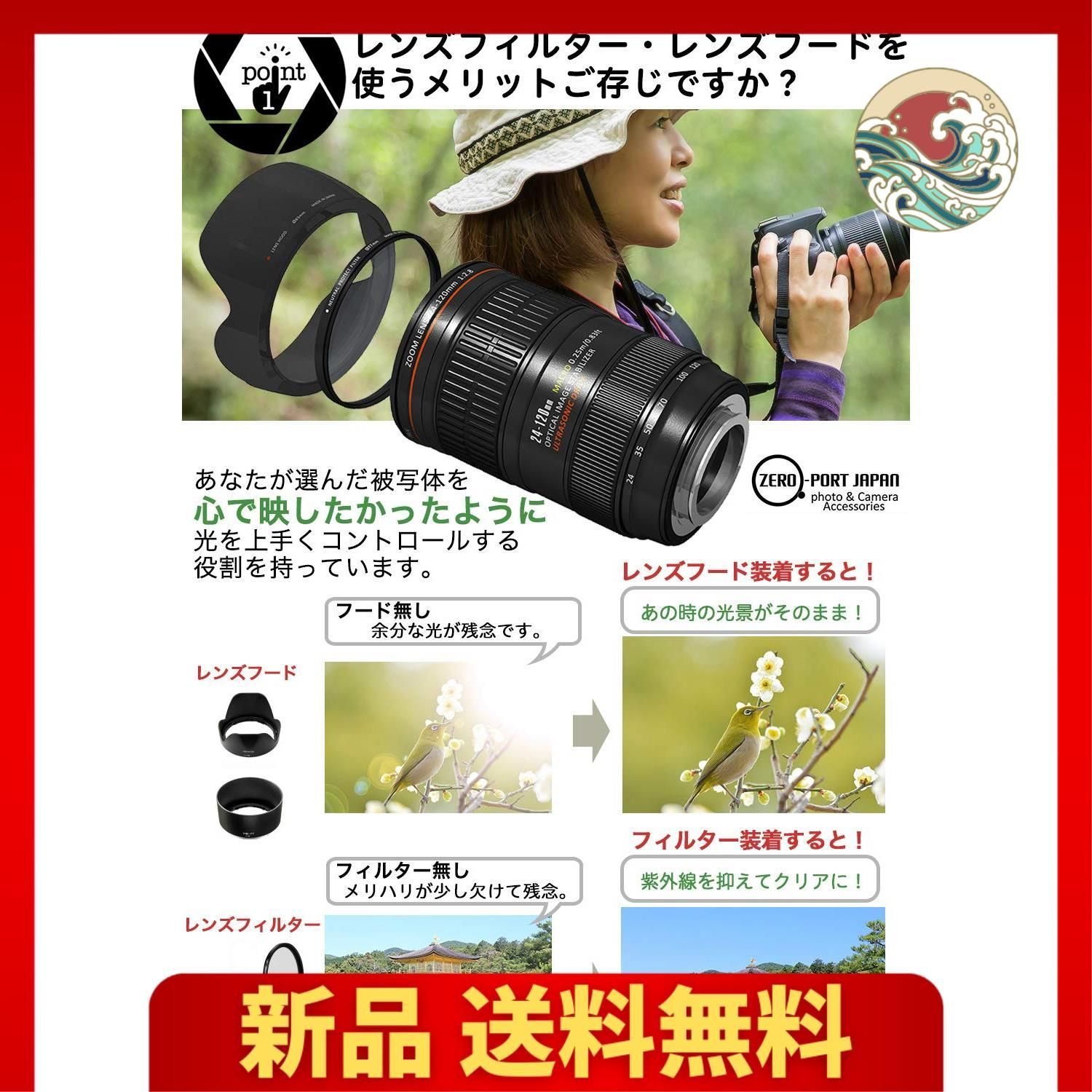 レンズフィルター（ブラック） Nikon ニコン D5600 D5300 D3400 D3500 ...