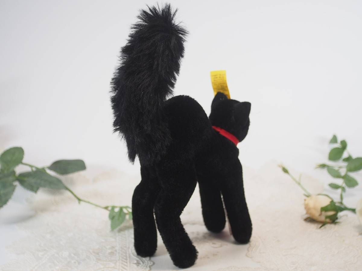 ☆シュタイフ☆Black Tom Cat 14cm オールID's完品☆黒猫