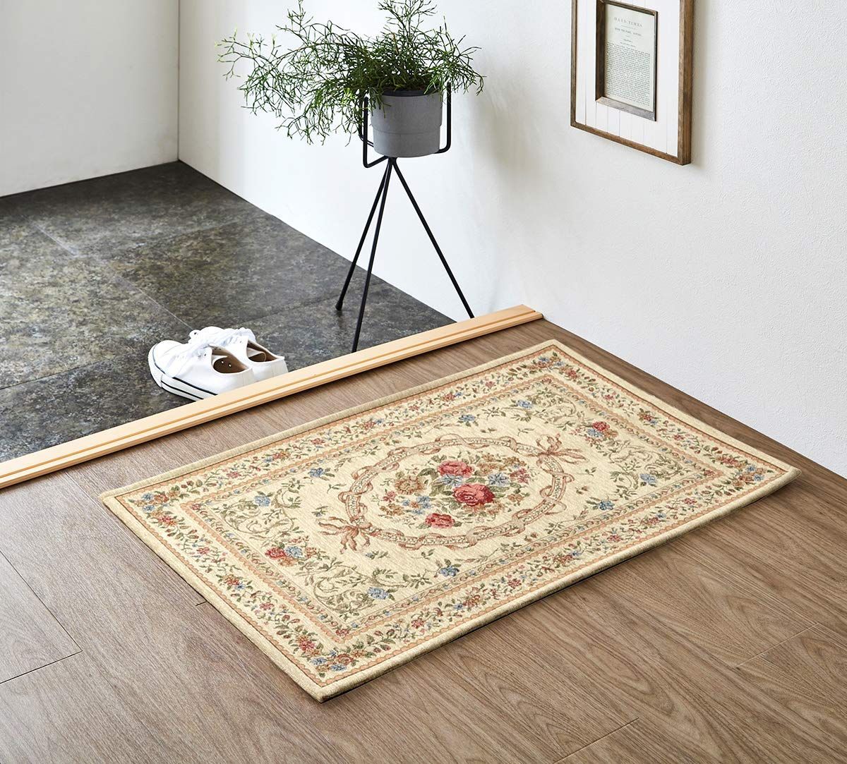 アイボリー_約70×120cm_エリーゼ イケヒコ・コーポレーション ラグ アイボリー 約70×120cm エリーゼ ラグマット 2308379