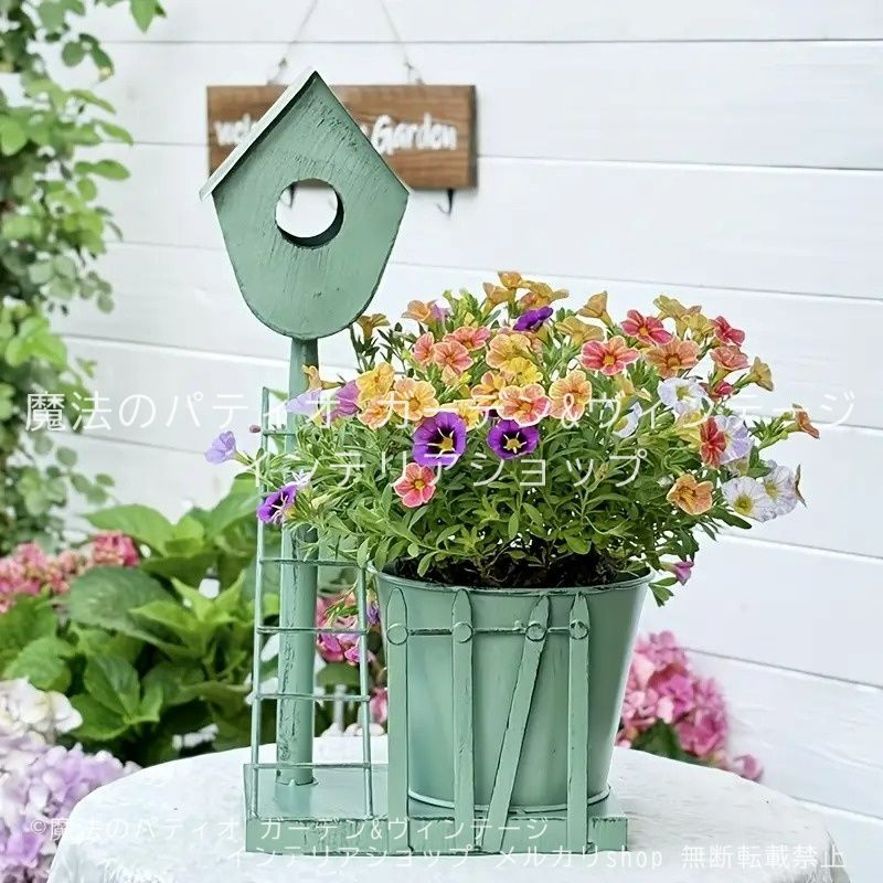 ガーデンオブジェ ヴィンテージ調 プランタースタンド 庭 酸化