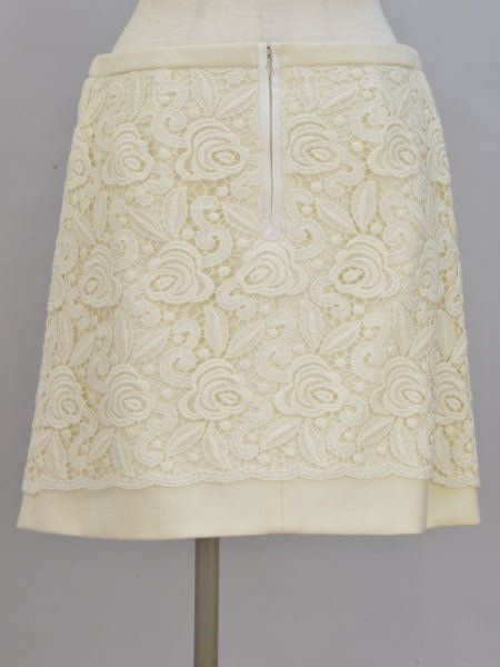 アドーア ADORE レース刺繍 スカート 38サイズ オフホワイト  