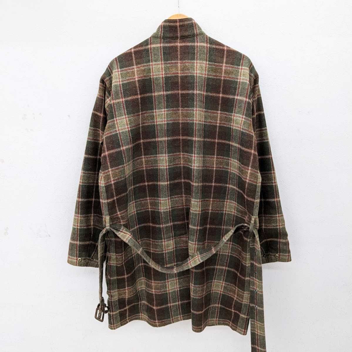 美品 22AW Barbour バブアー チェック柄 ウール コート ジャケット 