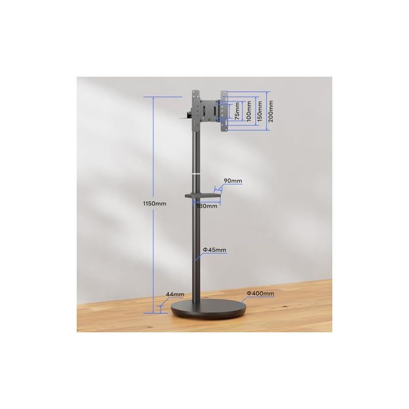 METIYA 小型 テレビスタンド 白 移動式 キャスター付き テレビ台 壁