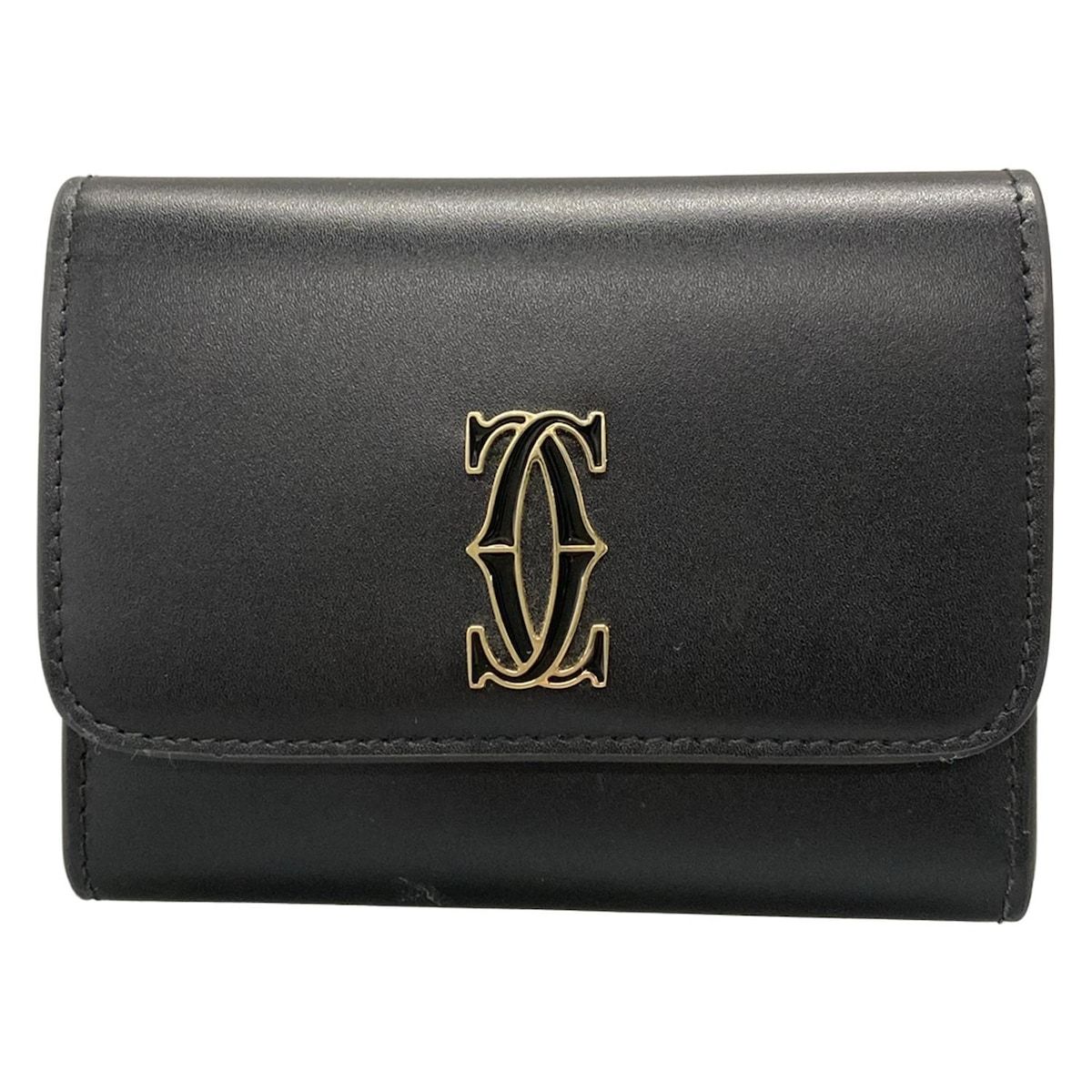 Cartier カルティエ 財布 ドゥーブルC ドゥ カルティエ ミニウォレット CRL3001909 黒 財布 札入れ その他
