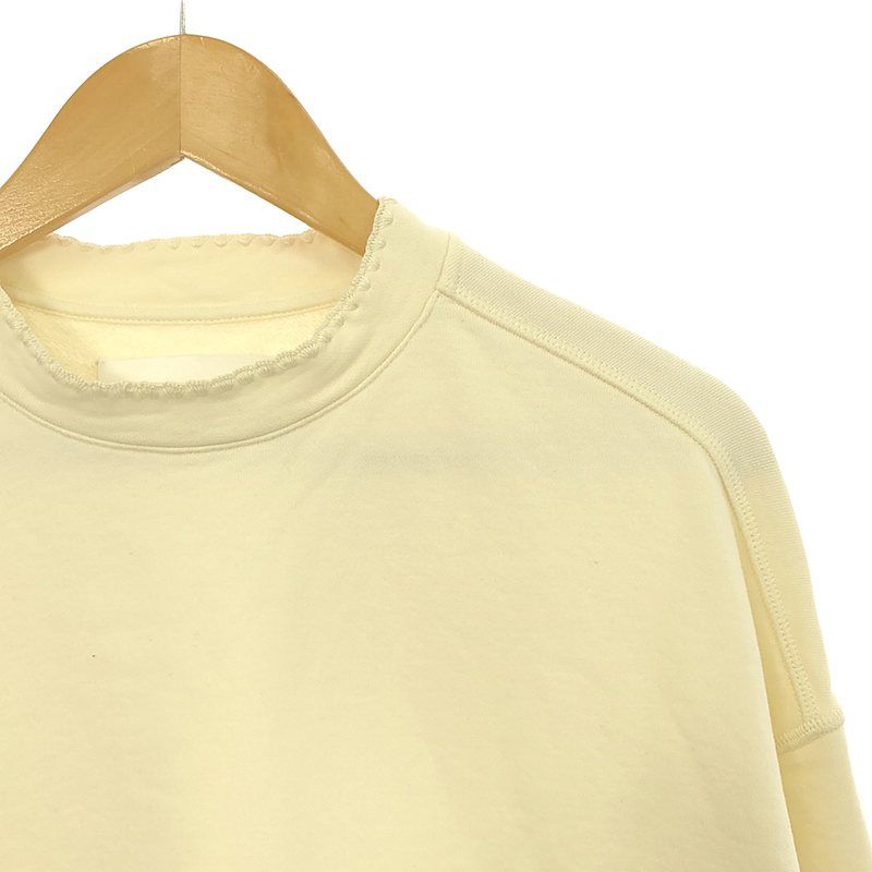 JIL SANDER+ / ジルサンダープラス | ネック刺しゅう オーバーサイズ モックネックスウェット | XS | アイボリー | レディース JIL SANDER+ / ジルサンダープラス | ネック刺しゅう オーバー