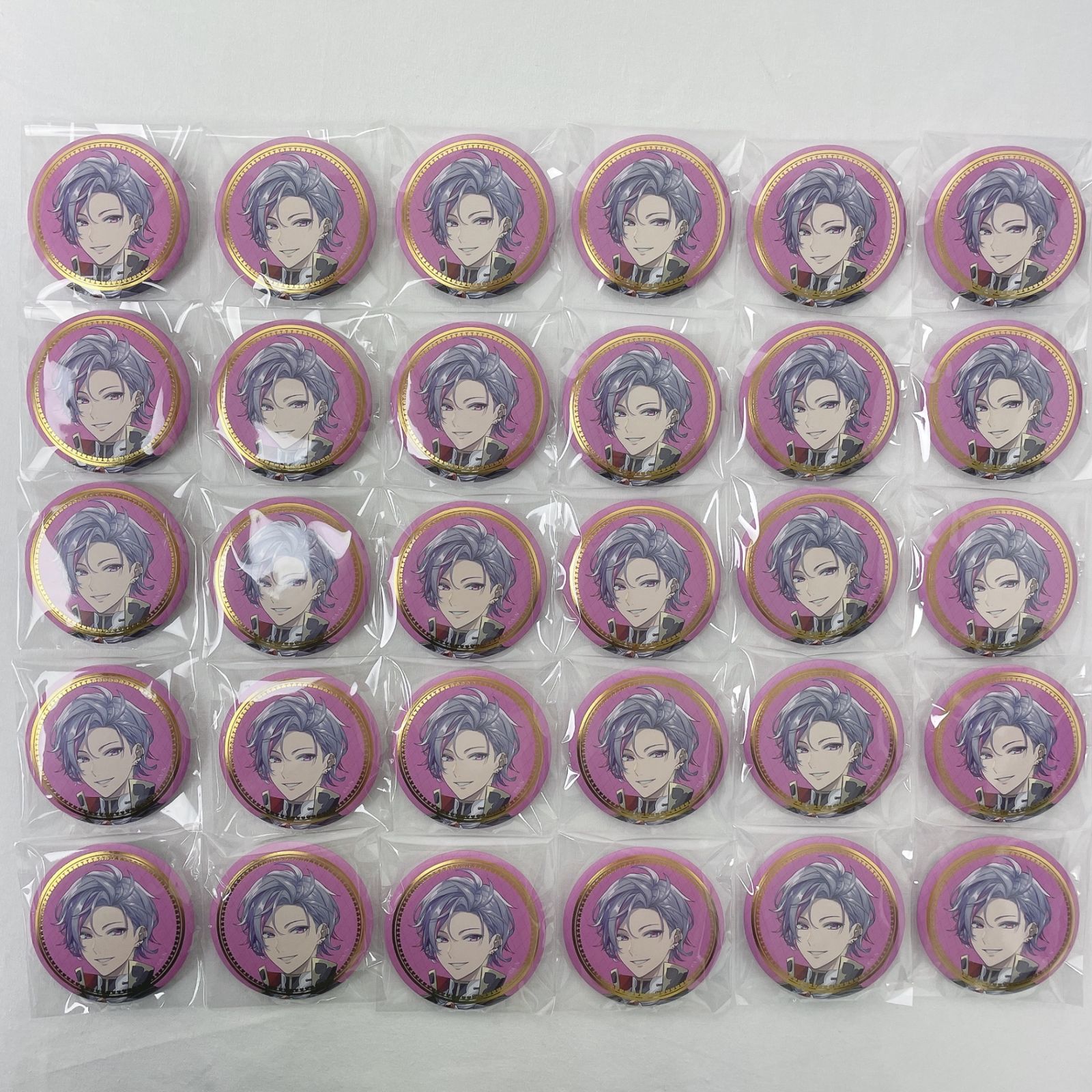 30個セット 不破湊 紫 箔押し缶バッジ バーチャルYouTuber にじさんじ ROF-MAO トランプモチーフグッズ