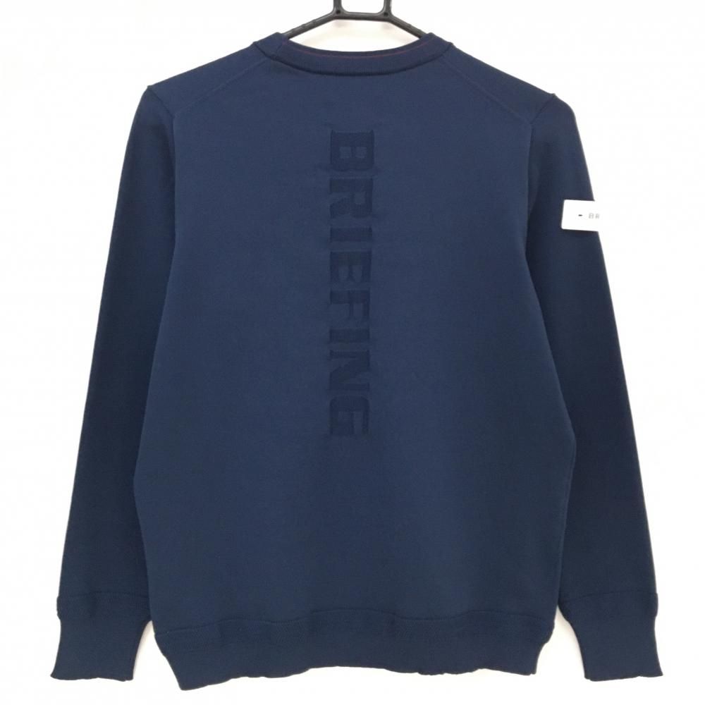 超 ブリーフィング セーター ネイビー ロゴ ニット レディース M ゴルフウェア BRIEFING