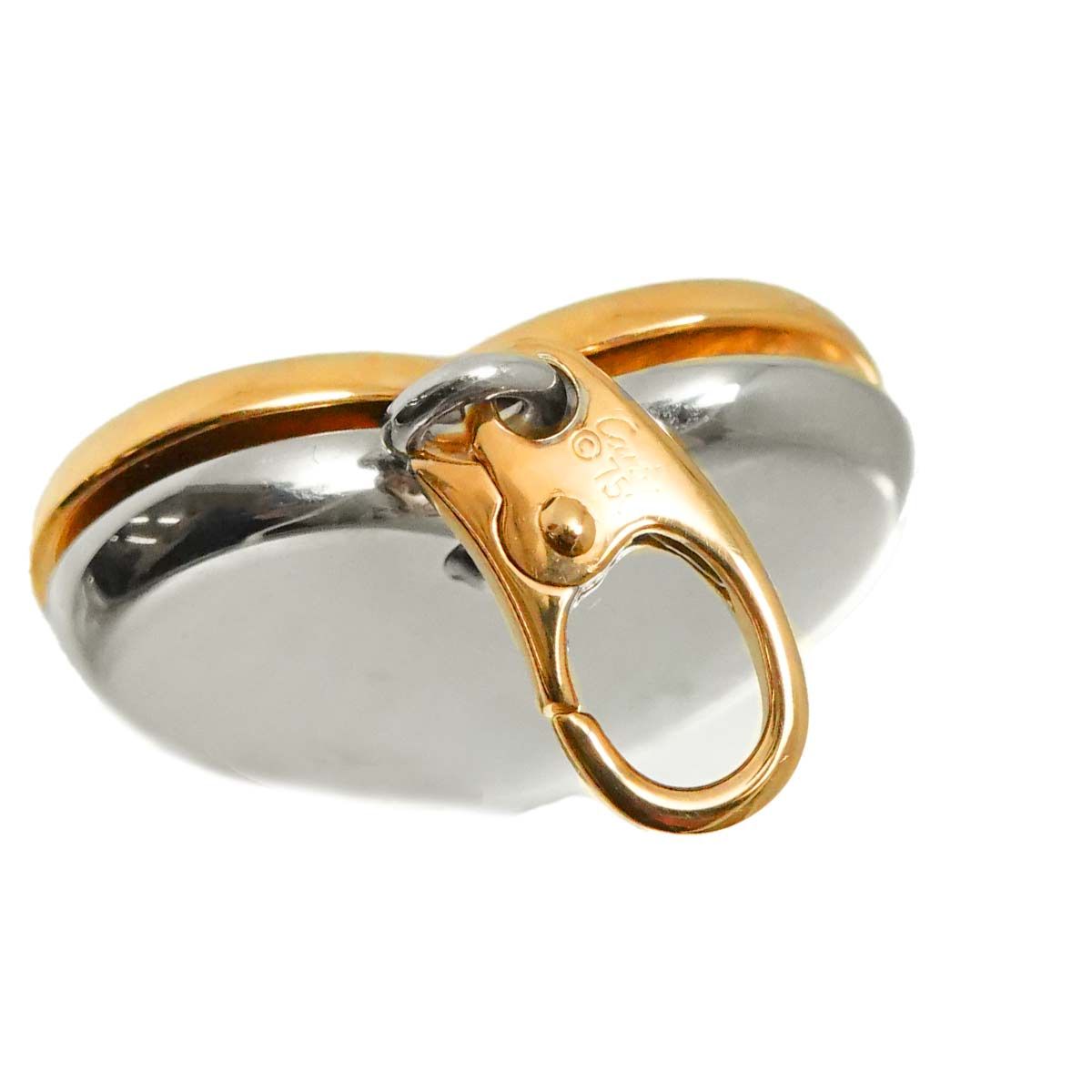 カルティエ Cartier ダブルハート ペンダント トップ K18 PG WG 750