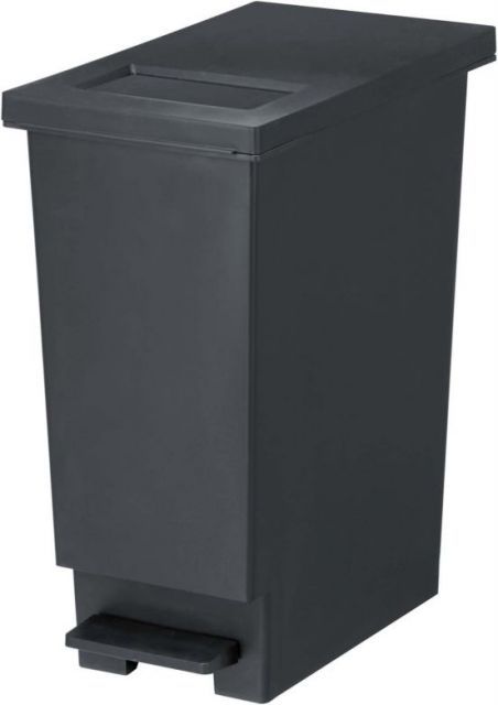 スウィッシュ 小窓付きスリムペダルダストボックス ゴミ箱 30L  カーボンブラック