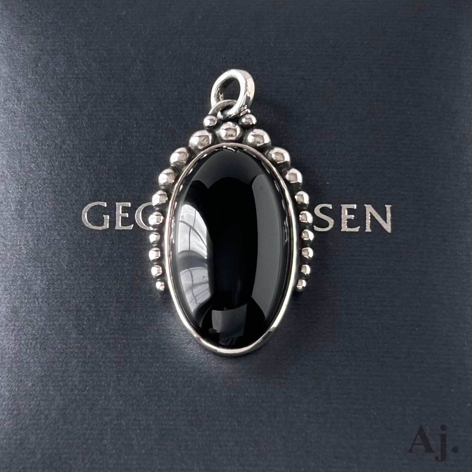 【J194】ヴィンテージ 2way ブラックオニキス　ペンダントトップ J194】ヴィンテージ 2way ブラックオニキス ペンダントトップ