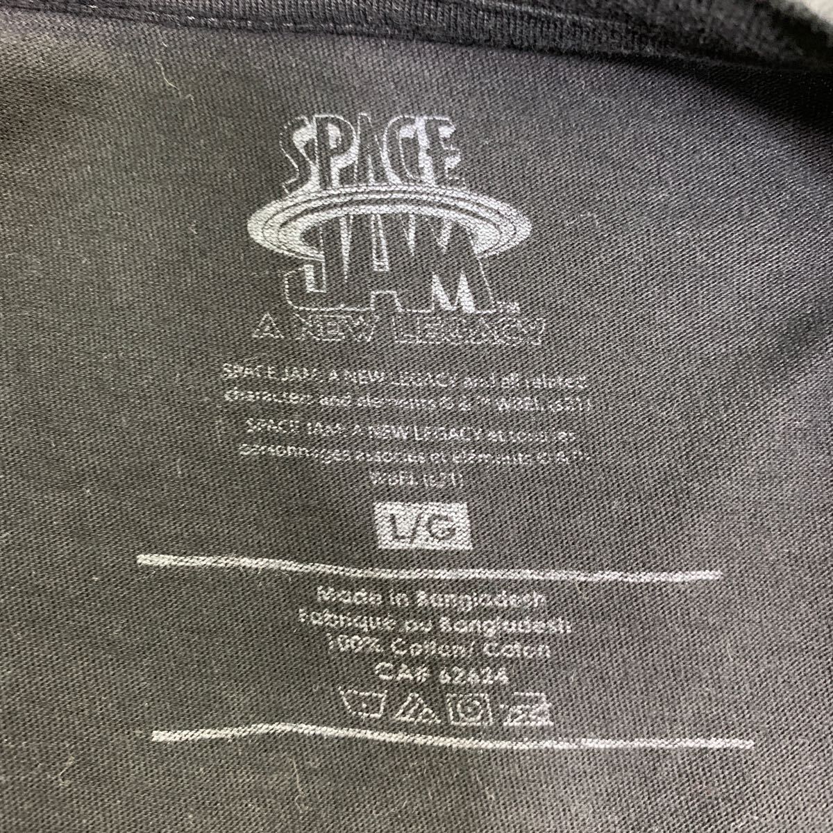 SPACE JAM 半袖 キャラクターTシャツ Lサイズ スペースジャム ブラック コットン 古着卸 アメリカ仕入 t2409-3277