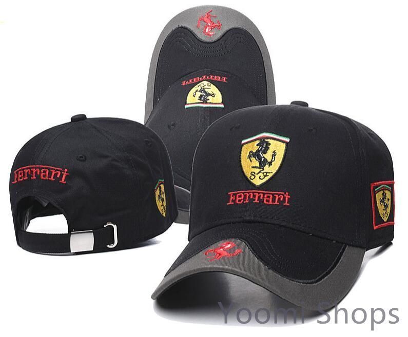 【新品未使用】02 フェラーリ キャップ Ferrari ロゴ野球帽刺繍 スモーター帽子 車帽子 メンズ レディース バイク帽子 男女 キャップ帽子 男女兼用ee45