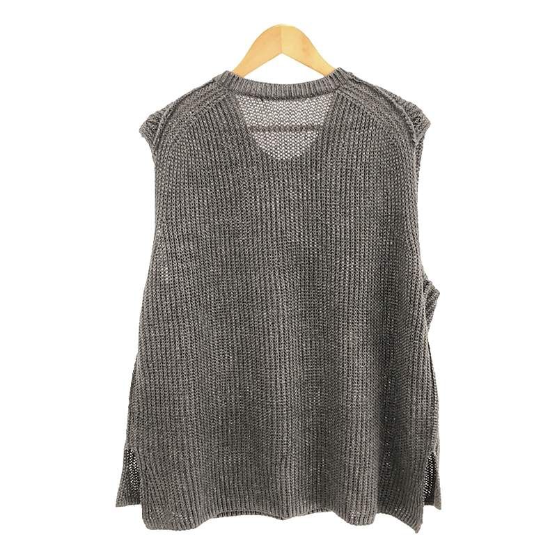 AP STUDIO / エーピーストゥディオ | 2023SS | Linen ノースリーブニット | グレー | レディース AP STUDIO / エーピーストゥディオ | 2023SS | Linen ノースリーブ