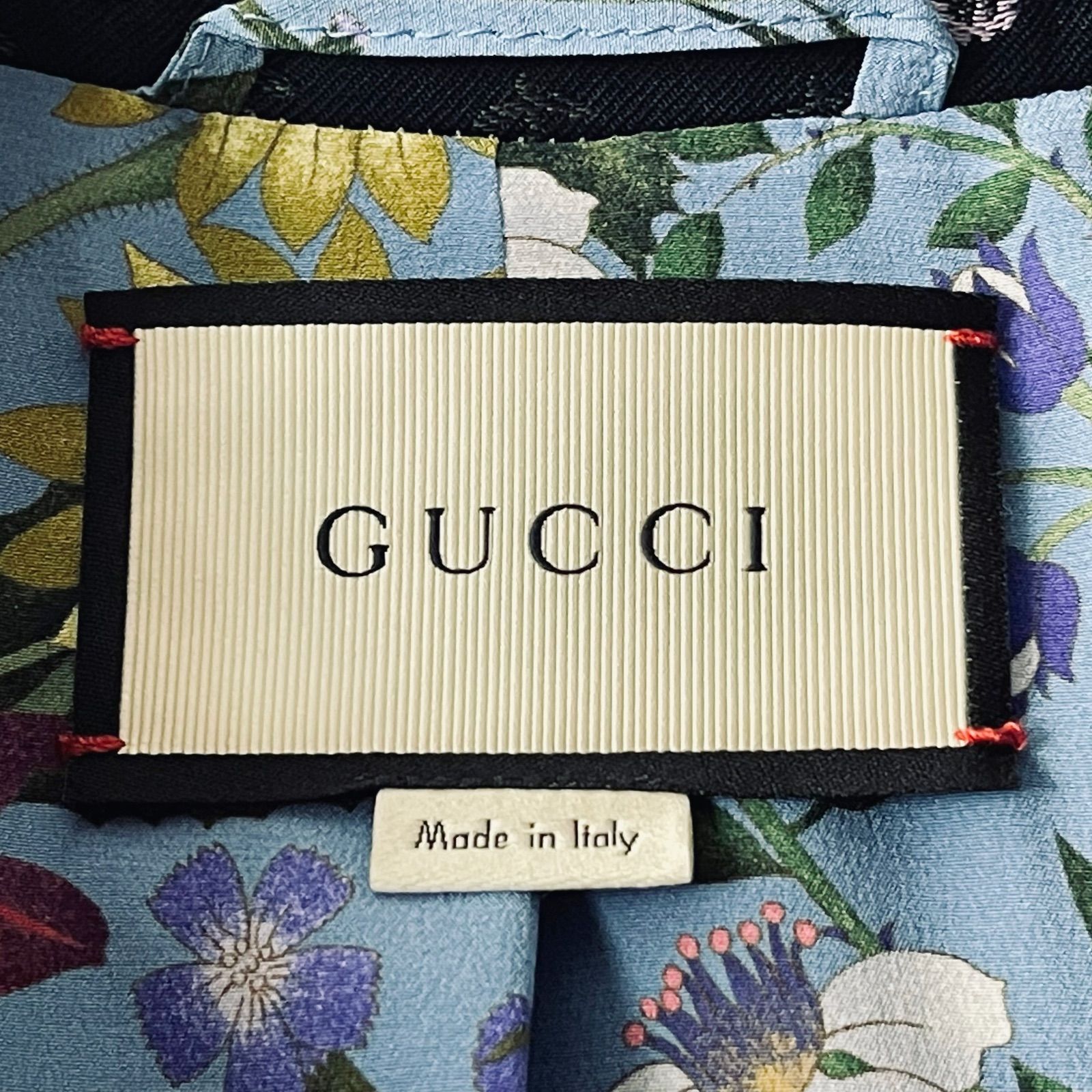 GUCCI グッチ ジャケット ネイビー 花柄 レディース - メルカリ