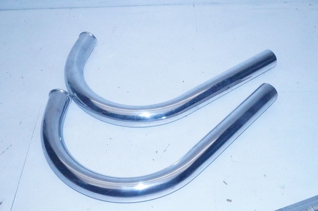 ホンダ　C70　純正　エキパイ　左右　18210-250-000　内サビ大、メッキ腐食小　未使用・長期在庫