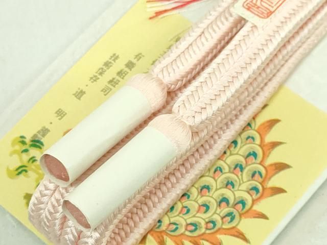 平和屋本店□極上 有職組紐道明 帯締め 冠組 鴇色 宮内庁御用 国立  