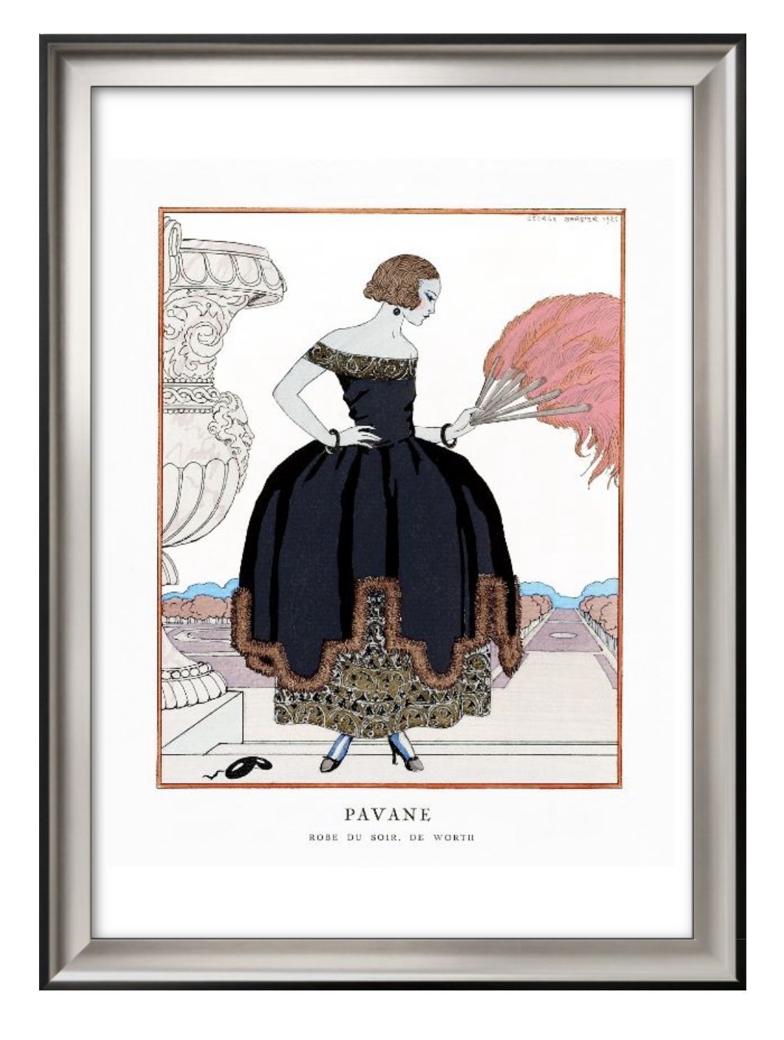 ジョルジュ・バルビエ陶板　　アートフレーム　額入り絵画　壁掛け ジョルジュ・バルビエ陶板 アートフレーム 額入り絵画 壁掛け
