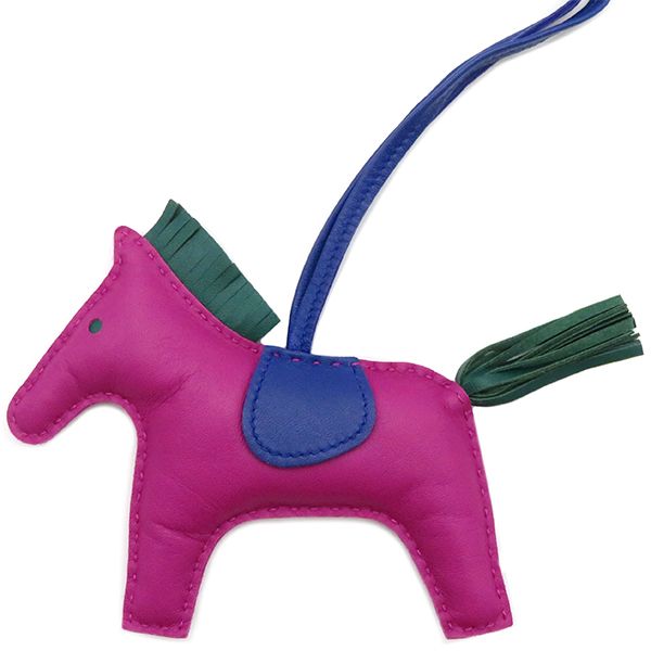 エルメス HERMES バッグチャーム ロデオMM アニューミロ ローズ  