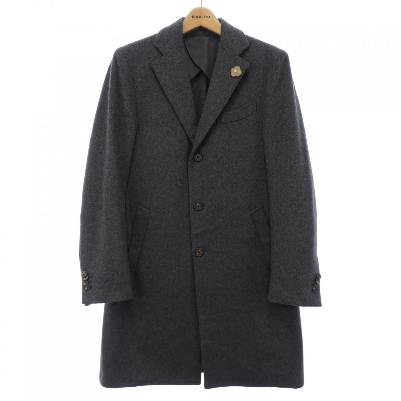 LARDINI ラルディーニ　コート　膝丈　メンズ LARDINI (ラルディーニ) 無地 ボタン 中綿 ハーフコート