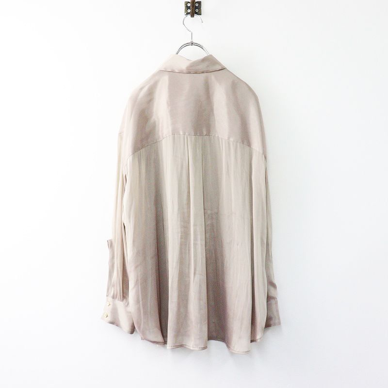 CLANE◆長袖シャツ/1/ポリエステル/BEG/14122-4012 2023 クラネ CLANE 14122-4012 CHAMBRAY LOOSE SHIRT ルーズ