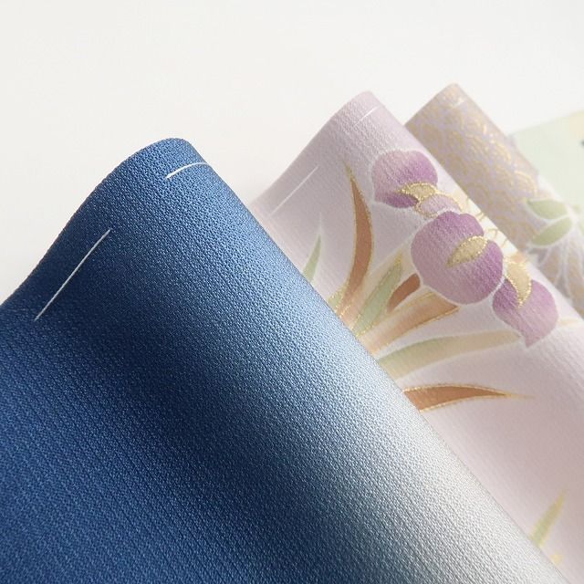 ❁tomihisa❁ 金駒刺繍 着物 正絹 仕付け糸付 トールサイズ 晴れの日を彩る吉祥の群青 訪問着 6953