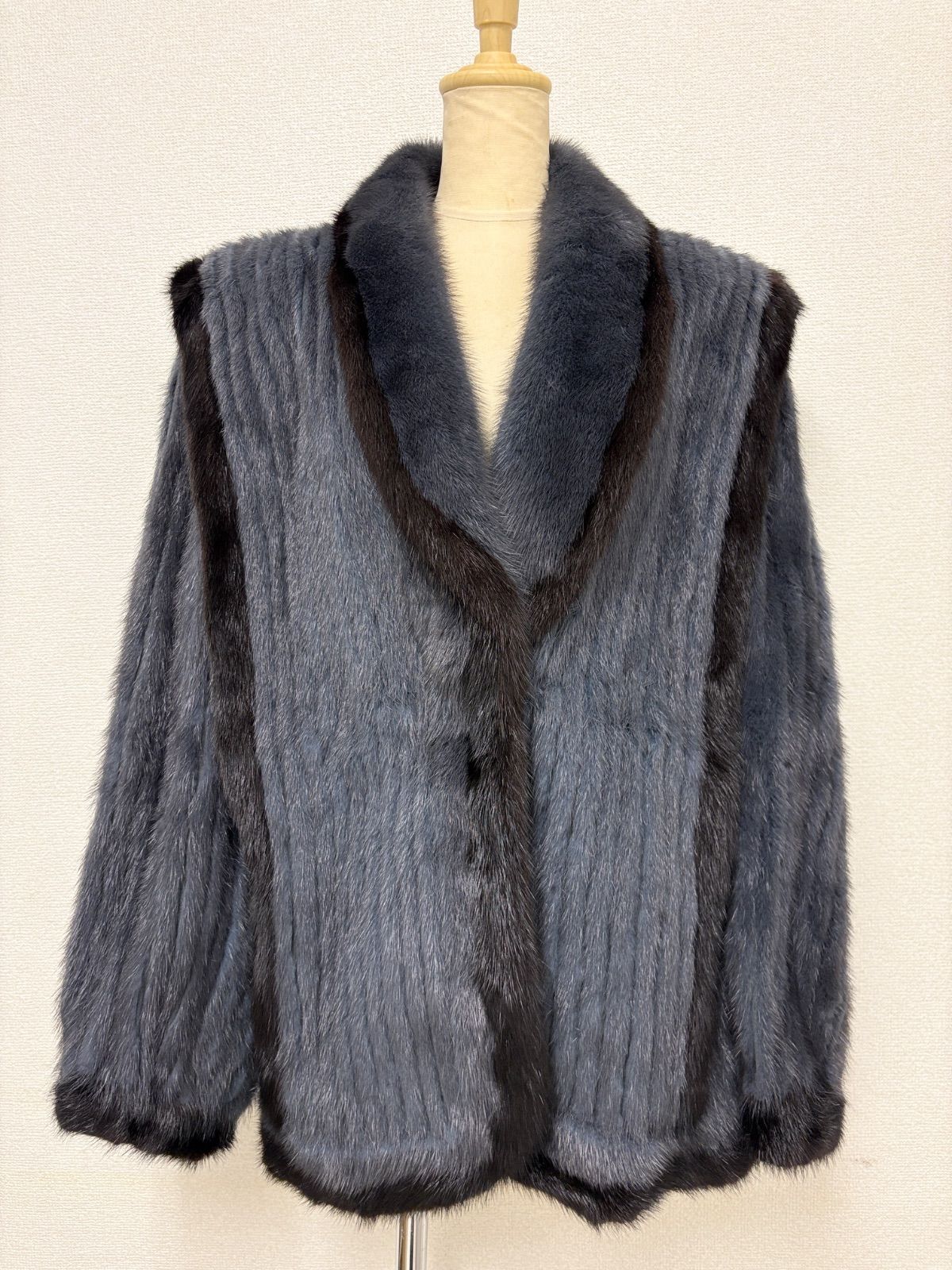 SAGA MINK ミンクコート ブルー リアルファー C25102617